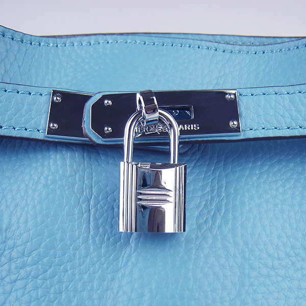 Replica Hermes Jypsiere 34 Togo Leather Messenger Bag Light Blue H2804 - 1:1 Copy